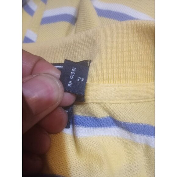 Polo Ralph Lauren Shirt Mens 3XB Big Striped Blue Yellow White 100% Pima Cotton - Picture 10 of 12